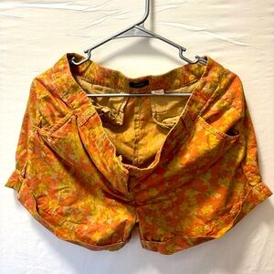 J. Crew Orange and Green Floral Shorts